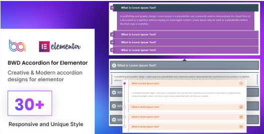 BWD accordion addon for elementor 1.0