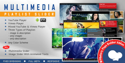 WPBakery Addon - Multimedia Playlist Slider 2.1