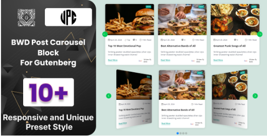 Post Carousel Block For Gutenberg  1.0
