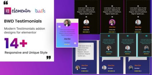 Testimonials addon for elementor 1.0