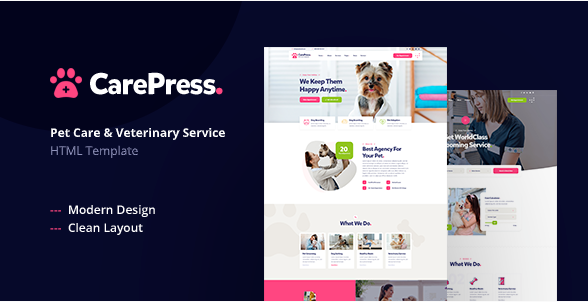 CarePress - Pet Care & Veterinary Shop HTML Template