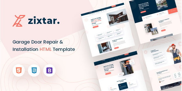 Zixtar – Garage Door Services HTML Template