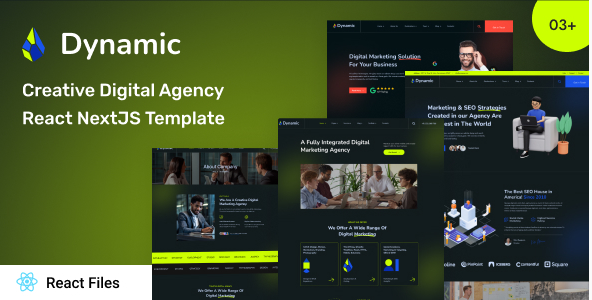 Dynamic - Creative Digital Agency React NextJS Template