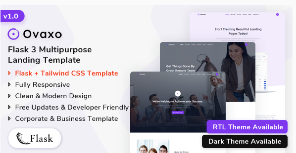 Ovaxo - Flask Multipurpose Business Template