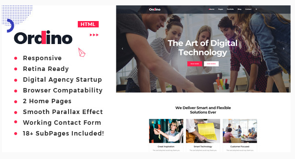 Ordino - SEO /Digital Agency HTML5 Template