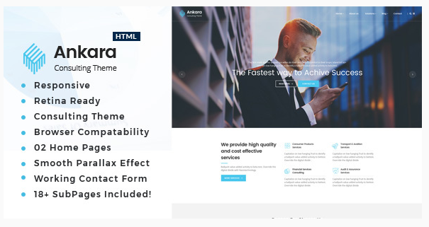 Ankara - Business Consulting and Professional Services HTML Template