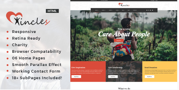 Incles - Responsive HTML Template for Charity & Fund Raising