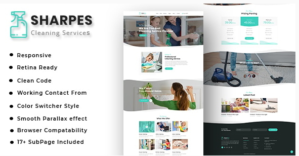 Sharpes | Dry Cleaning Services HTML Template