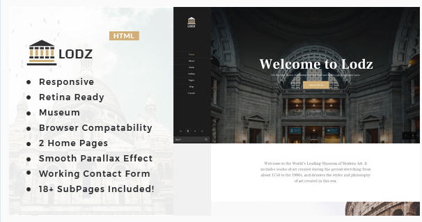 Lodz - Museum & Exhibition HTML Template