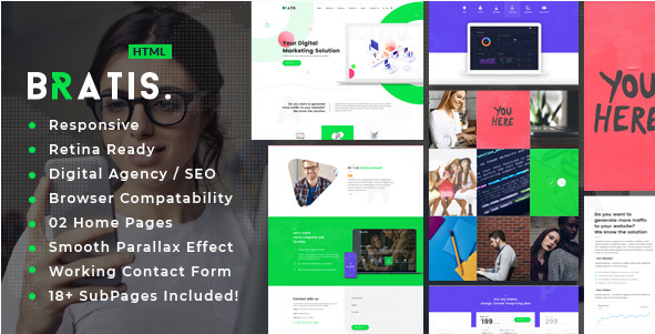 Bratis - SEO /Digital Agency HTML5 Template