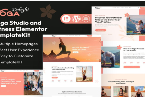 Yoga Delight - Yoga Studio & Fitness Elementor Template Kit 1.0
