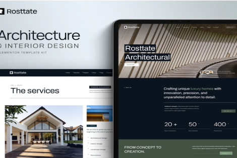 Rosttate - Architecture & Interior Design Elementor Template Kit 1.0