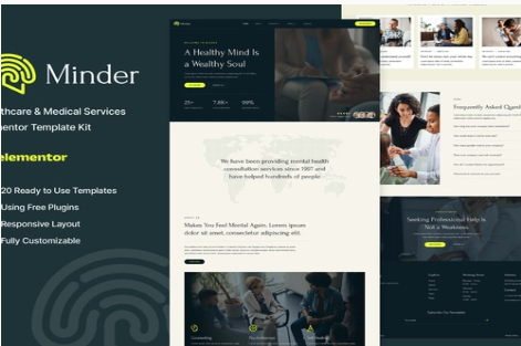 Minder - Mental Health & Therapy Elementor Template Kit 1.0