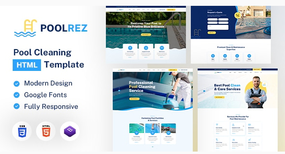 Poolrez | Pool Cleaning HTML Template