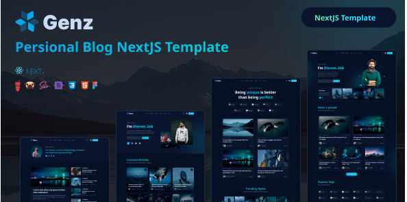 Genz - Creative Personal Blog Portfolio NextJS Template