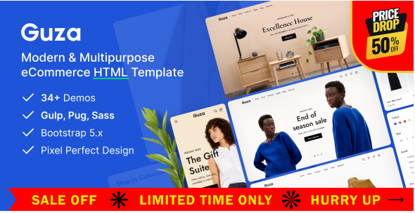 Guza - Modern Multipurpose eCommerce HTML Template