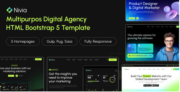 Nivia - Multipurpos Digital Agency HTML Template