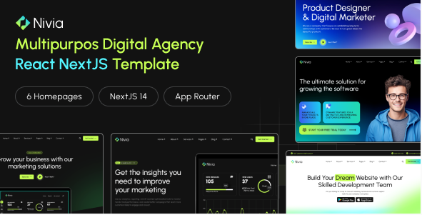 Nivia - Multipurpos Digital Agency React NextJS Template
