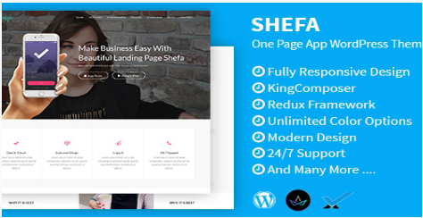 Shefa - One Page App WordPress Theme  1.2