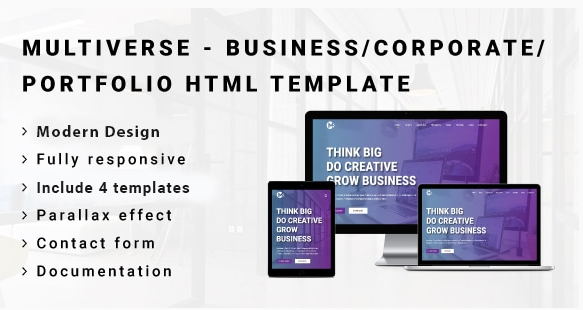 MULTIVERSE - Multipurpose Business/Corporate/Portfolio HTML Template