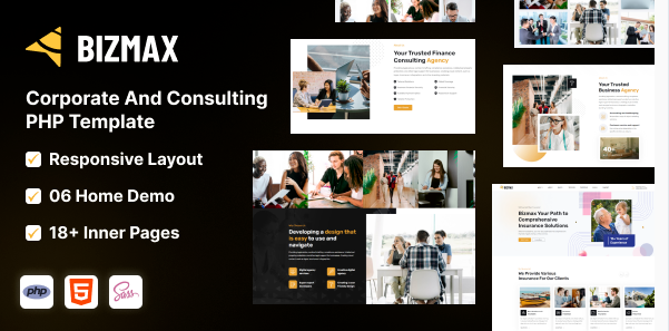 Bizmax – PHP - Corporate And Consulting Business Template