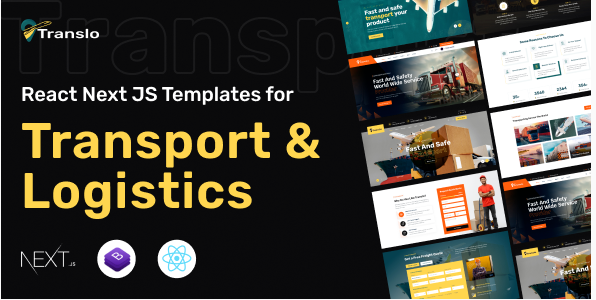 Translo – Logistics and Transportation React Next js Template