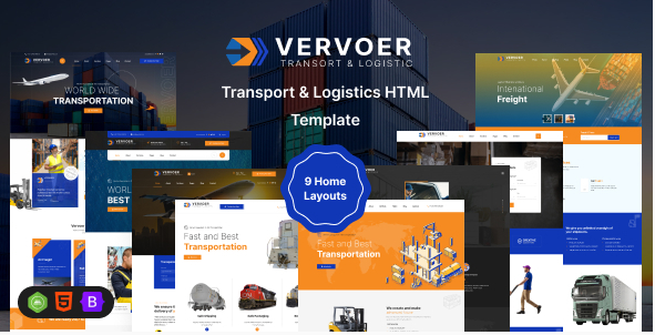 Vervoer - Logistics & Transportation HTML Template