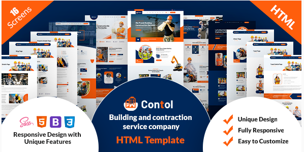 Contol- Construction HTML Template