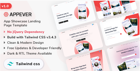 Appever - App Landing Template (Tailwind CSS)