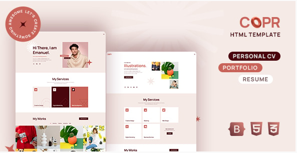Copr - Personal Portfolio HTML Template