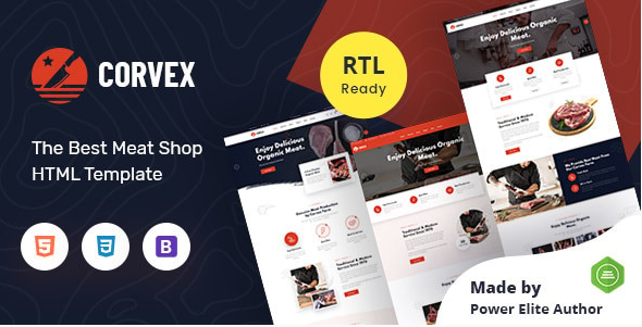 Corvex - Butcher & Meat Shop HTML Template