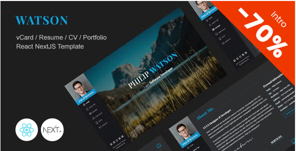 Watson - Personal Portfolio React NextJS Template