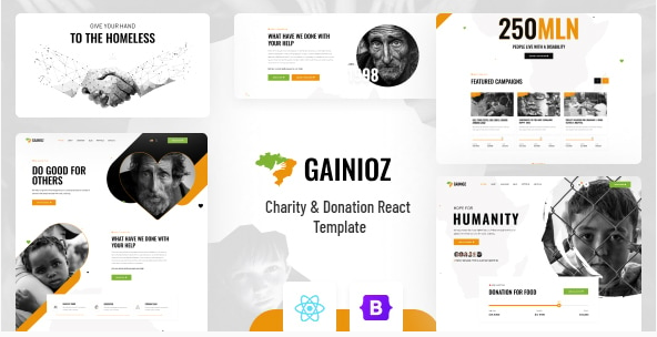 Gainioz - Charity & Donation React Template