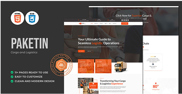 Paketin - Cargo and Logistics HTML Template