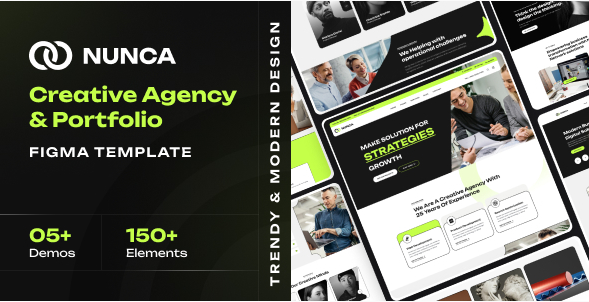 Nunca – Creative Agency & Portfolio Figma Template