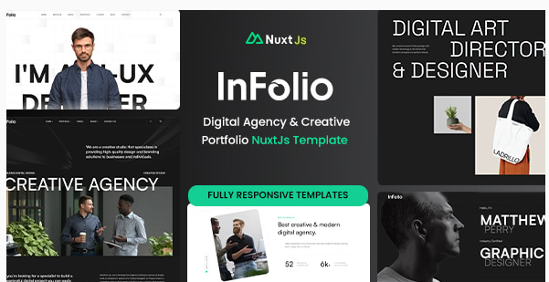 Infolio - Digital Agency & Creative Portfolio Nuxtjs Template