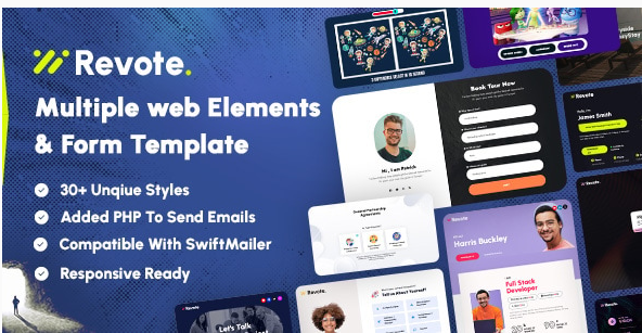 Revote - Multiple Web Elements & Forms Templates