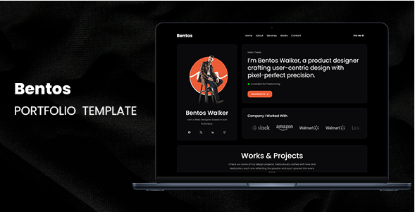 Bentos - Personal Portfolio HTML Template