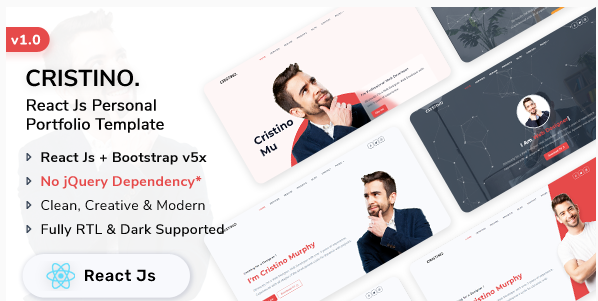 Cristino - React Js Personal Portfolio Template