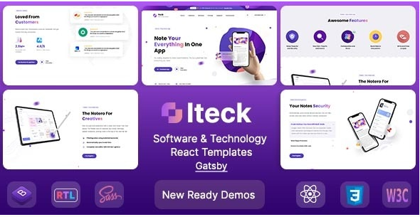 Iteck - Gatsby Software & Technology Template