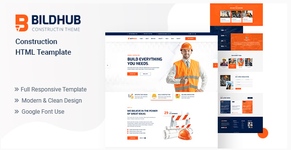 Bildhub - Construction HTML Template