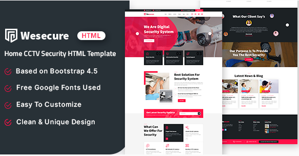 Wesecure - Home CCTV Security HTML Template