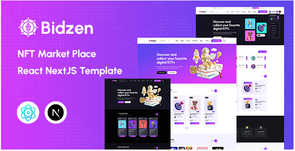 Bidzen - NFT Marketplace React NextJS Template