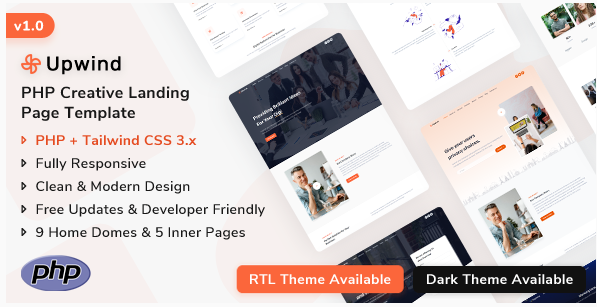 Upwind - PHP Multipurpose Landing Template