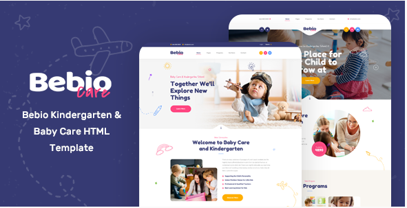 Bebio - Kindergarten & Baby Care HTML Template