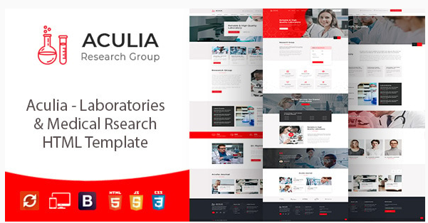 Aculia | Laboratory & Research HTML Template