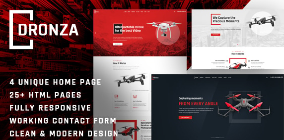 Dronza | Drone Aerial Photography HTML5 Template