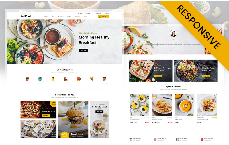 WallFood - Restaurant Store OpenCart Template