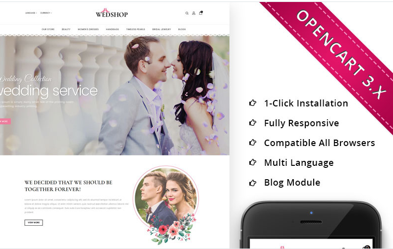 Wedshop - Responsive OpenCart Template