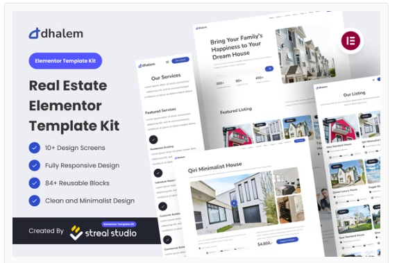Dhalem Real Estate Elementor Template Kit